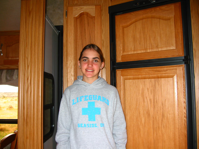 Kailey (granddaughter) in our 5th wheel