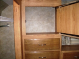 360SB  Storage behind LCD TV