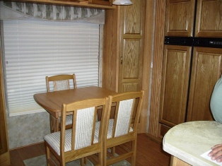 360SB Table & chairs in use ( pushed towards the back window)