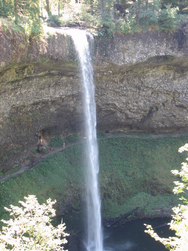 South Falls. Notice the people behind the falls on the hiking trail.