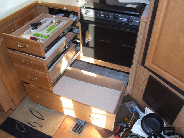 All done- drawers pull all the way out