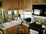 Kitchen facing rear