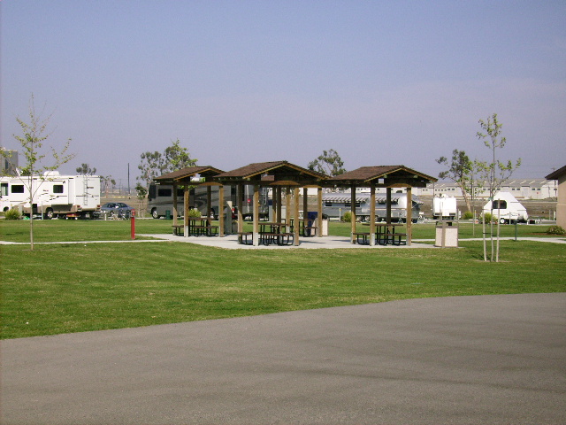 Picnic area in the middle of the RV park