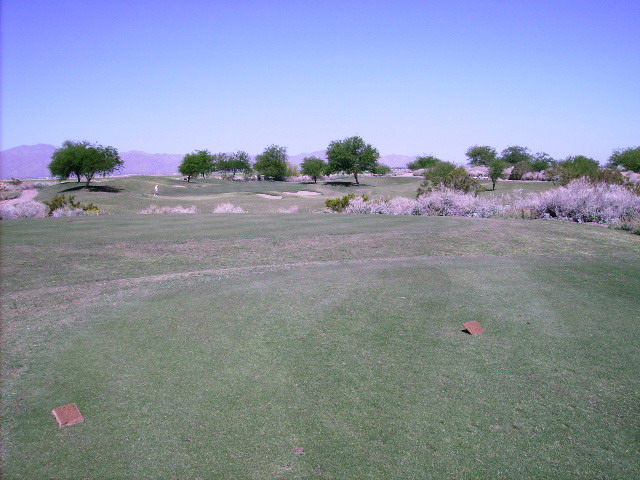 Shot of the First hole at Falcon Dunes Golf Course at Luke AFB
