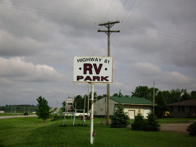 Highway 81 RV Park sign at Columbus_ NE