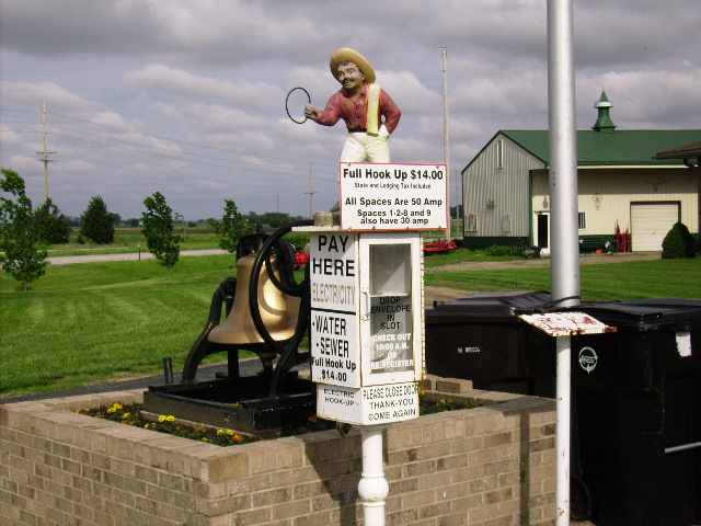 The box where you pay the fee for the RV Park