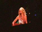 Taylor Swift singing at the CMA Music Festival