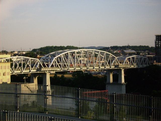 Walking bridge from downtown to LP Field