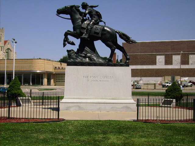 St Joseph Pony Express statue