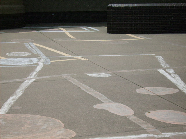 Cahokia Indian settlement outline