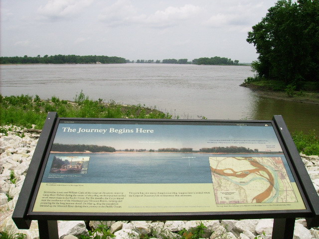 Lewis & Clark historic site journey begins plaque