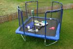 Kayla & Cody & Alex on the trampoline in Omaha after the Royals game